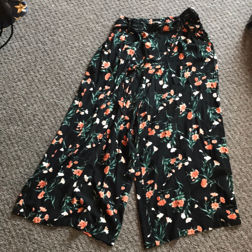 Floral wide leg pants American eagle